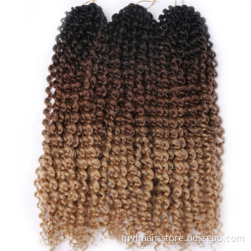 22 strands/pcs blonde,black,brow 18 inch Curly Braid 70g/pack Crochet Braid Hair Synthetic Ombre Braiding Hair Extentions